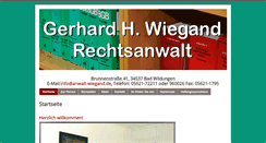 Desktop Screenshot of anwalt-wiegand.de